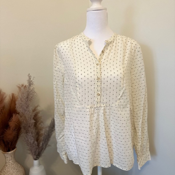 Lucky brand cream blouse - Picture 1 of 3